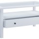 VCM NORDIC Lingis L sofabord, m. 1 skuffe - glas og hvid tr (90x53,5)