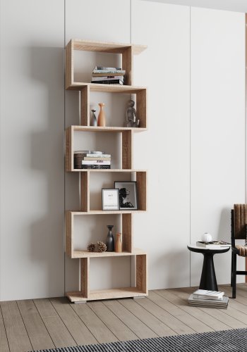 VCM NORDIC Palusa L reol, m. 6 rum - natur tr