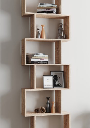 VCM NORDIC Palusa L reol, m. 6 rum - natur tr