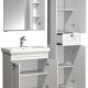 VCM NORDIC Casalo L 4-delt vaskeplads, m. spejlskab, hndvask, 2 skabe - hvid melamin