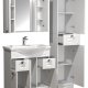 VCM NORDIC Casalo XL 4-delt vaskeplads, m. spejlskab, hndvask, 2 skabe - hvid melamin
