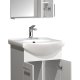VCM NORDIC Lisalo M 3-delt vaskeplads, m. spejlskab, keramik hndvask, 3 lger - hvid melamin