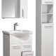VCM NORDIC Lisalo L 4-delt vaskeplads, m. spejlskab, hndvask, 2 skabe - hvid melamin