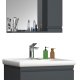 VCM NORDIC Silora L 3-delt vaskeplads, m. spejlskab, hndvask, 2 skuffer - antracitgr melamin
