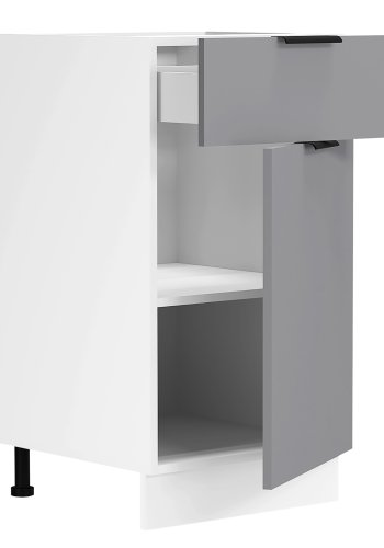 VCM NORDIC Fasola kkkenunderskab, m. 1 lge, 1 skuffe, 1 hylde - antracitgr/hvid tr (B:40)