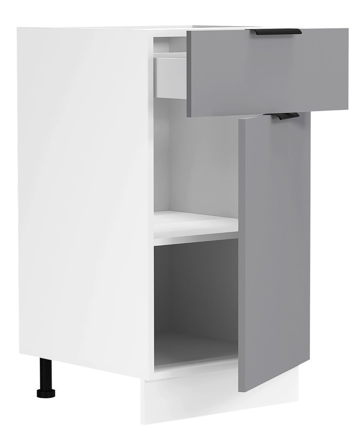 VCM NORDIC Fasola kkkenunderskab, m. 1 lge, 1 skuffe, 1 hylde - antracitgr/hvid tr (B:40)