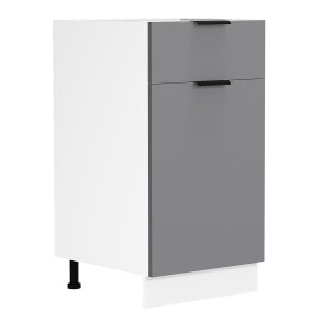 VCM NORDIC Fasola kkkenunderskab, m. 1 lge, 1 skuffe, 1 hylde - antracitgr/hvid tr (B:40)