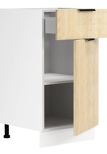 VCM NORDIC Fasola kkkenunderskab, m. 1 lge, 1 skuffe, 1 hylde - natur/hvid tr (B:40)