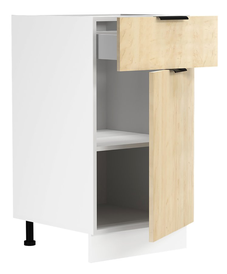 VCM NORDIC Fasola kkkenunderskab, m. 1 lge, 1 skuffe, 1 hylde - natur/hvid tr (B:40)