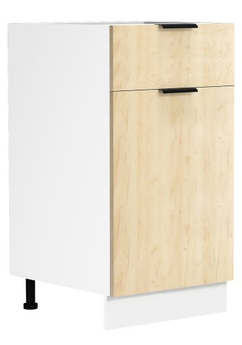 VCM NORDIC Fasola kkkenunderskab, m. 1 lge, 1 skuffe, 1 hylde - natur/hvid tr (B:40)