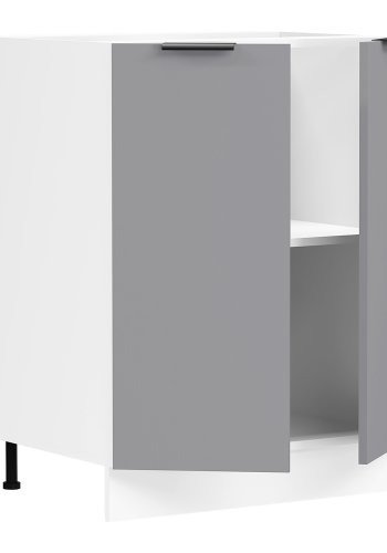 VCM NORDIC Fasola kkkenunderskab, m. 2 lger, 1 hylde - antracitgr/hvid tr (B:60)