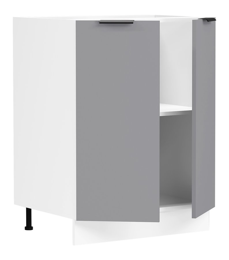 VCM NORDIC Fasola kkkenunderskab, m. 2 lger, 1 hylde - antracitgr/hvid tr (B:60)