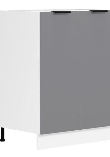 VCM NORDIC Fasola kkkenunderskab, m. 2 lger, 1 hylde - antracitgr/hvid tr (B:60)