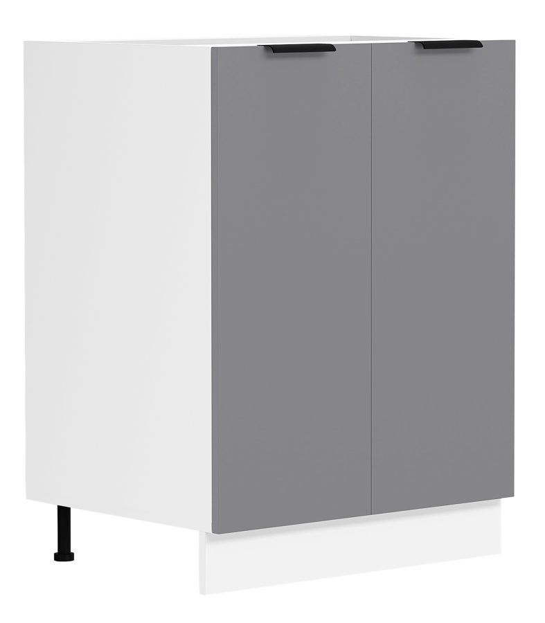 VCM NORDIC Fasola kkkenunderskab, m. 2 lger, 1 hylde - antracitgr/hvid tr (B:60)