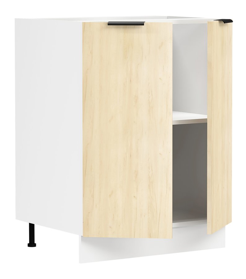 VCM NORDIC Fasola kkkenunderskab, m. 2 lger, 1 hylde - natur/hvid tr (B:60)