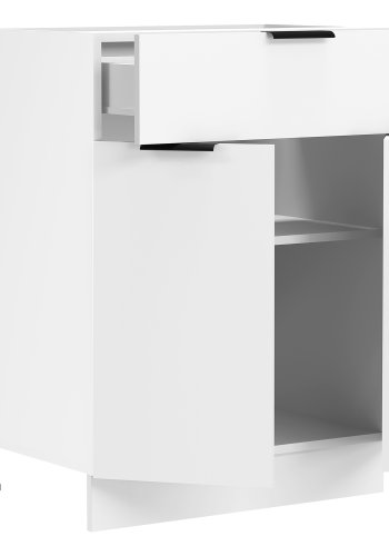 VCM NORDIC Fasola kkkenunderskab, m. 2 lger, 1 skuffe, 1 hylde - hvid tr (B:60)