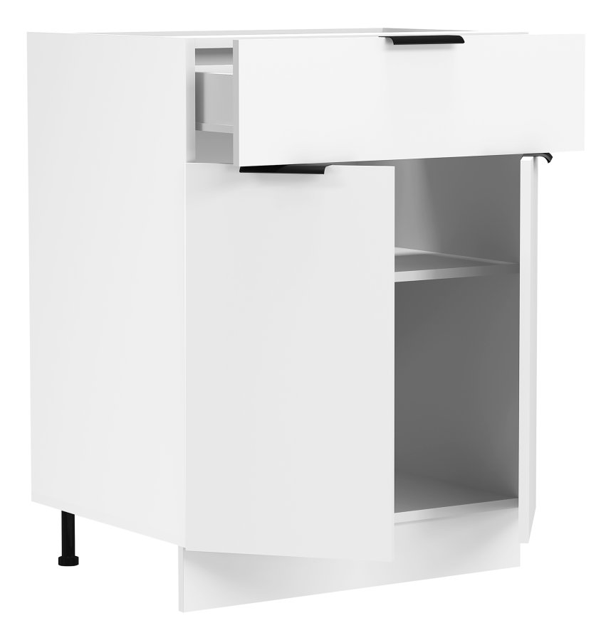 VCM NORDIC Fasola kkkenunderskab, m. 2 lger, 1 skuffe, 1 hylde - hvid tr (B:60)