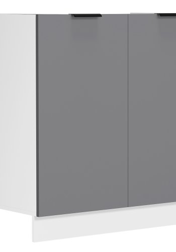 VCM NORDIC Fasola kkkenunderskab til hndvask, m. 2 lger - antracitgr/hvid tr (B:80)