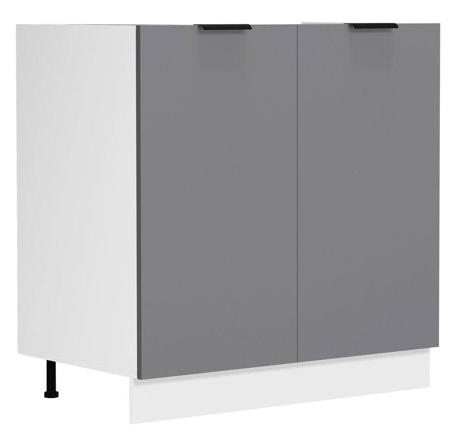 VCM NORDIC Fasola kkkenunderskab til hndvask, m. 2 lger - antracitgr/hvid tr (B:80)