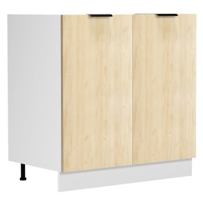 VCM NORDIC Fasola kkkenunderskab til hndvask, m. 2 lger - natur/hvid tr (B:80)