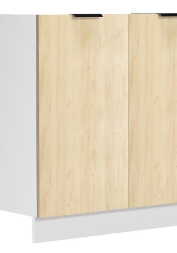 VCM NORDIC Fasola kkkenunderskab til hndvask, m. 2 lger - natur/hvid tr (B:80)