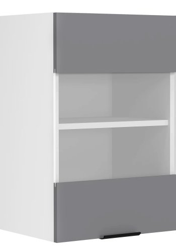 VCM NORDIC Fasola kkken vgskab, m. 1 glaslge og 1 hylde - antracitgr/hvid tr (B:40)