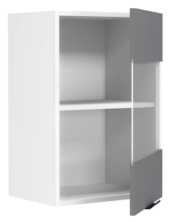 VCM NORDIC Fasola kkken vgskab, m. 1 glaslge og 1 hylde - antracitgr/hvid tr (B:40)