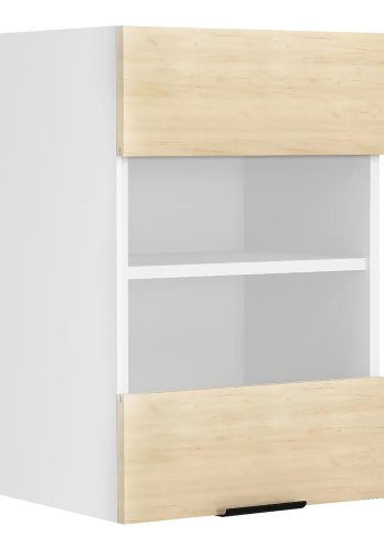 VCM NORDIC Fasola kkken vgskab, m. 1 glaslge og 1 hylde - natur/hvid tr (B:40)