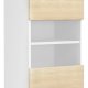 VCM NORDIC Fasola kkken vgskab, m. 1 glaslge og 1 hylde - natur/hvid tr (B:40)