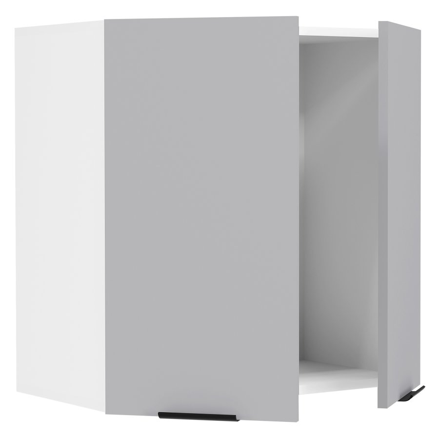 VCM NORDIC Fasola kkken vgskab, m. 2 lger og 1 hylde - antracitgr/hvid tr (B:60)