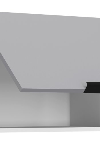 VCM NORDIC Fasola kkken vgskab over emhtte, m. 1 lge - antracitgr/hvid tr (B:60)