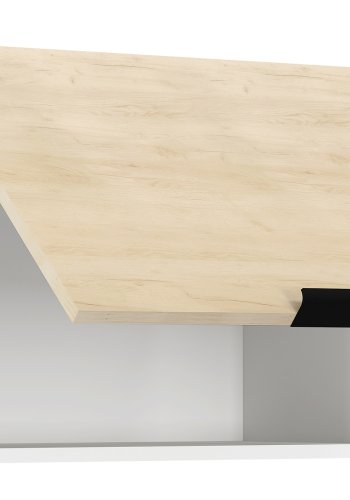 VCM NORDIC Fasola kkken vgskab over emhtte, m. 1 lge - natur/hvid tr (B:60