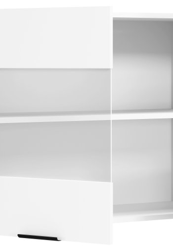 VCM NORDIC Fasola kkken vgskab, m. 2 glaslger og 1 hylde - hvid tr (B:80)