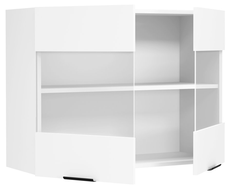 VCM NORDIC Fasola kkken vgskab, m. 2 glaslger og 1 hylde - hvid tr (B:80)