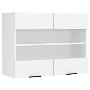 VCM NORDIC Fasola kkken vgskab, m. 2 glaslger og 1 hylde - hvid tr (B:80)