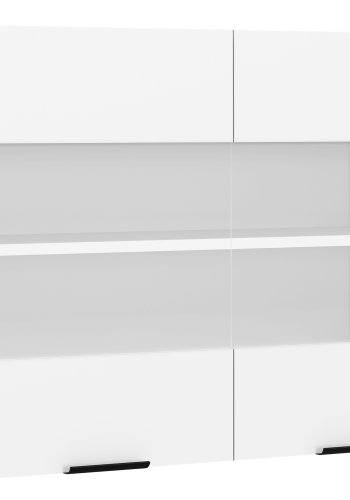 VCM NORDIC Fasola kkken vgskab, m. 2 glaslger og 1 hylde - hvid tr (B:80)