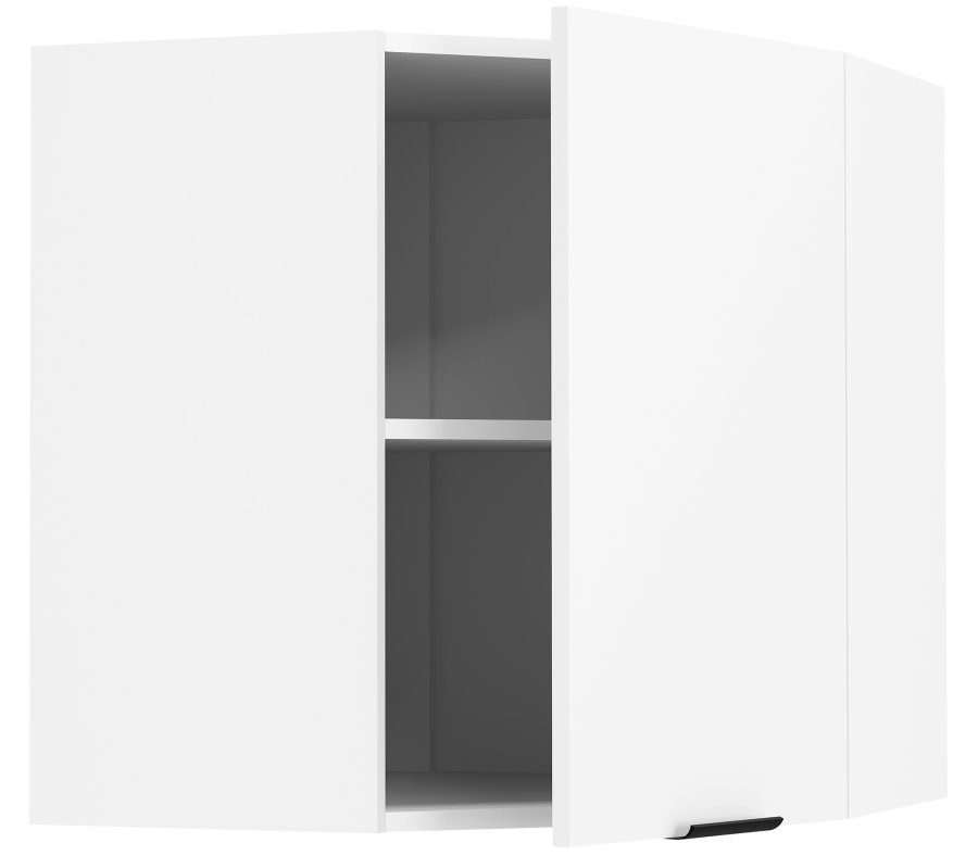 VCM NORDIC Fasola kkken hjrnevgskab, m. 1 lge og 1 hylde - hvid tr (B:57)