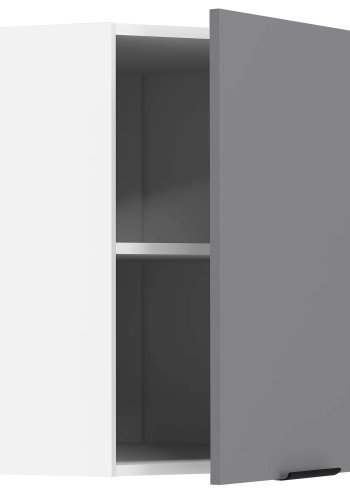 VCM NORDIC Fasola kkken hjrnevgskab, m. 1 lge og 1 hylde - antracitgr/hvid tr (B:57)