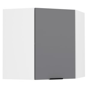 VCM NORDIC Fasola kkken hjrnevgskab, m. 1 lge og 1 hylde - antracitgr/hvid tr (B:57)