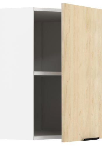 VCM NORDIC Fasola kkken hjrnevgskab, m. 1 lge og 1 hylde - natur/hvid tr (B:57)