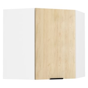 VCM NORDIC Fasola kkken hjrnevgskab, m. 1 lge og 1 hylde - natur/hvid tr (B:57)