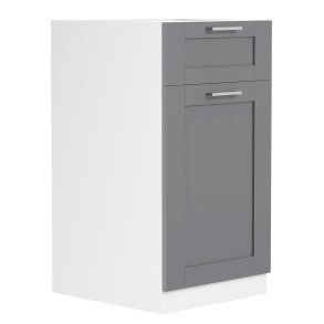 VCM NORDIC Colura kkkenunderskab, m. 1 lge, 1 skuffe, 1 hylde - antracitgr/hvid tr (B:40)