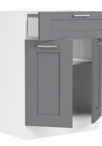 VCM NORDIC Colura kkkenunderskab, m. 2 lger, 1 skuffe, 1 hylde - antracitgr/hvid tr (B:60)