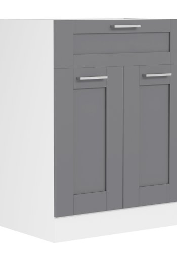 VCM NORDIC Colura kkkenunderskab, m. 2 lger, 1 skuffe, 1 hylde - antracitgr/hvid tr (B:60)