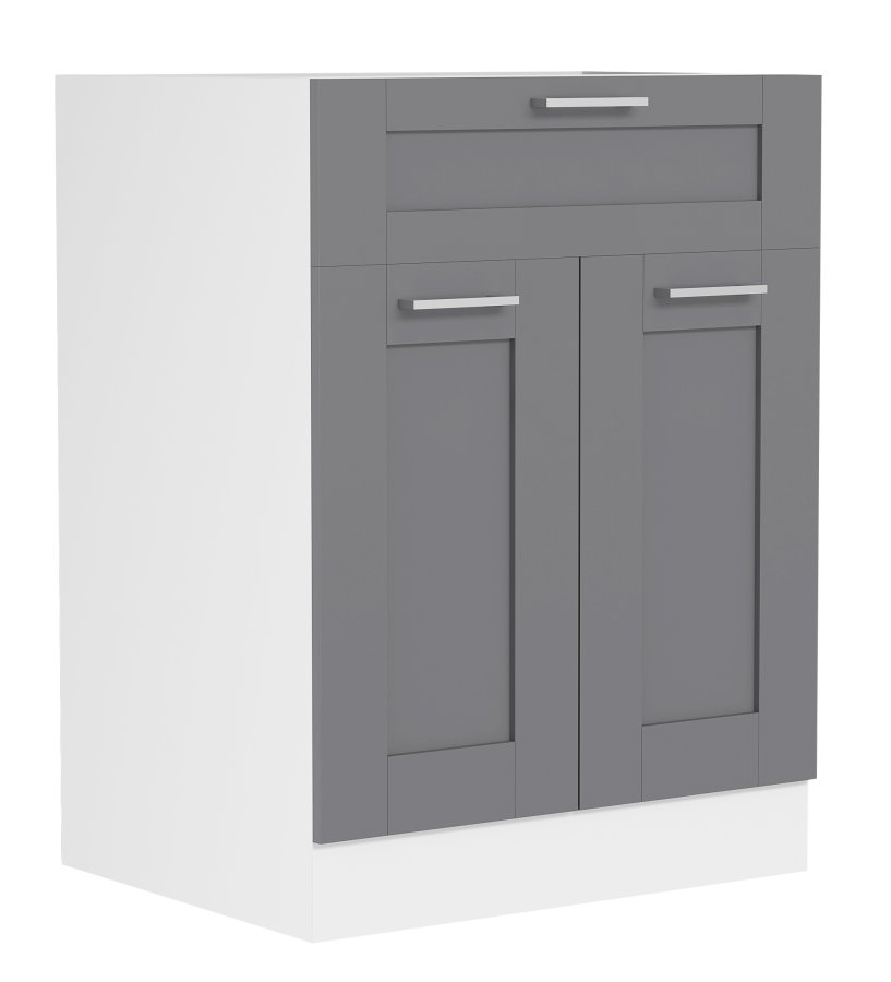 VCM NORDIC Colura kkkenunderskab, m. 2 lger, 1 skuffe, 1 hylde - antracitgr/hvid tr (B:60)