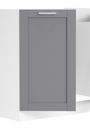 VCM NORDIC Colura kkkenunderskab til hndvask, m. 2 lger - antracitgr/hvid tr (B:80)