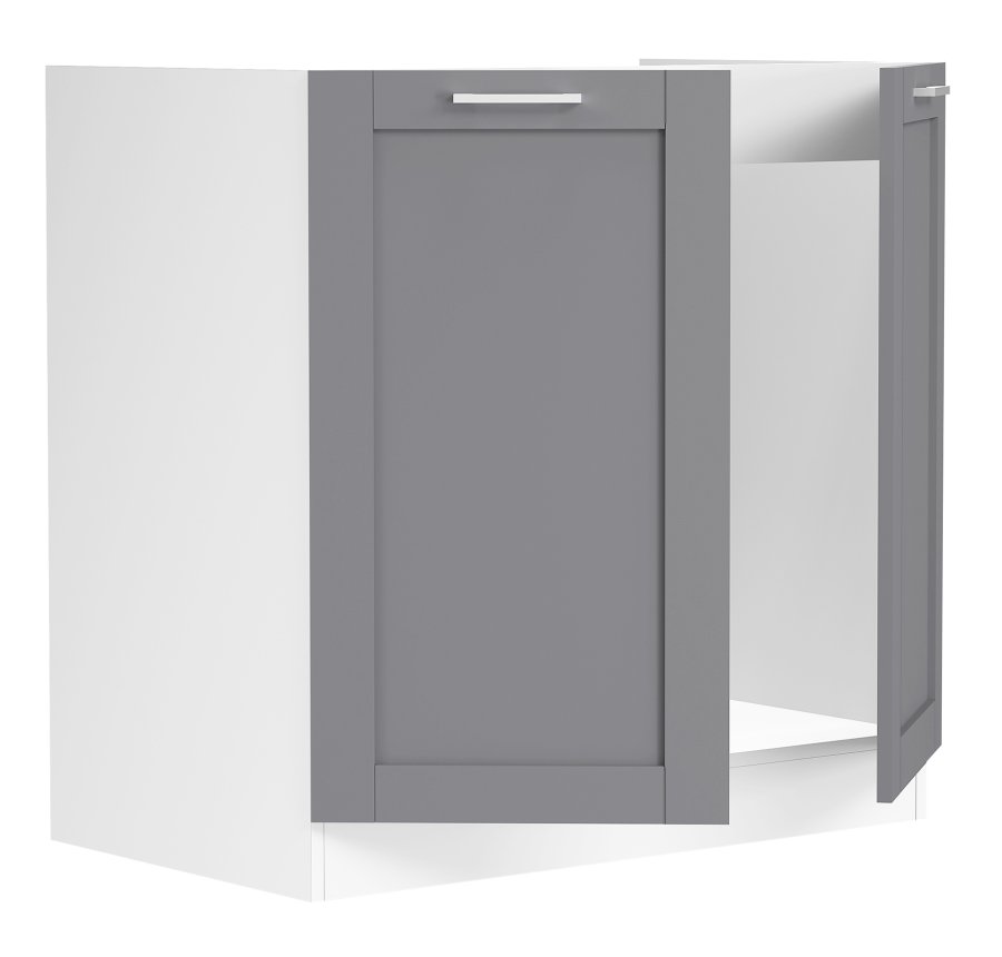 VCM NORDIC Colura kkkenunderskab til hndvask, m. 2 lger - antracitgr/hvid tr (B:80)