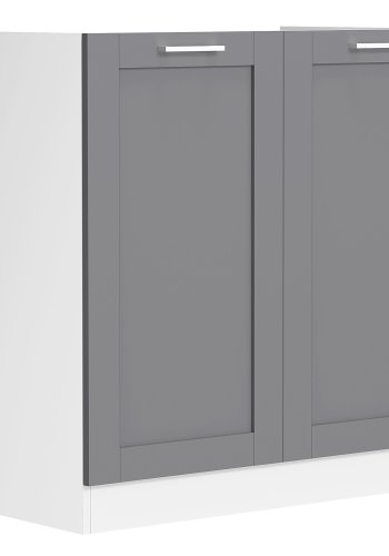 VCM NORDIC Colura kkkenunderskab til hndvask, m. 2 lger - antracitgr/hvid tr (B:80)