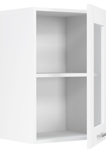 VCM NORDIC Colura kkken vgskab, m. 1 glaslge, 1 hylde - hvid tr (B:40)