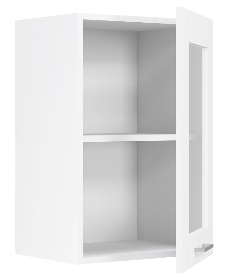 VCM NORDIC Colura kkken vgskab, m. 1 glaslge, 1 hylde - hvid tr (B:40)